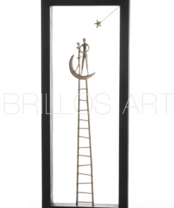 Μπρούτζινη φιγούρα σε ξύλινο πλαίσιο