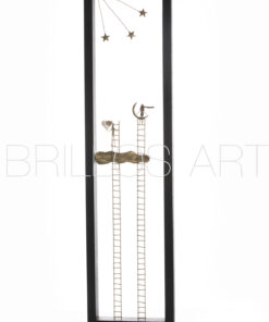 Μπρούτζινη φιγούρα σε ξύλινο πλαίσιο