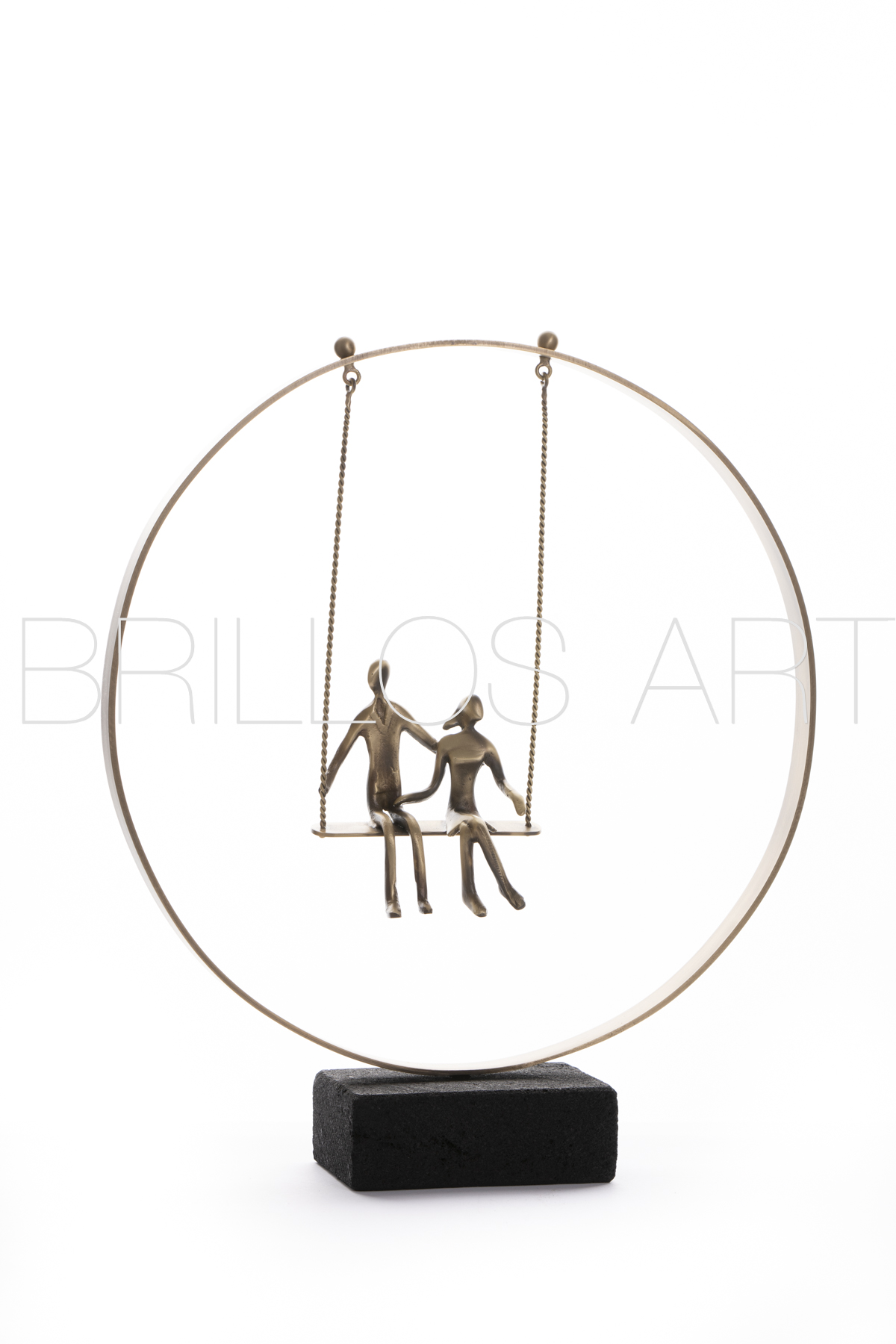 260 euros bronze with lava stone 40x40x7