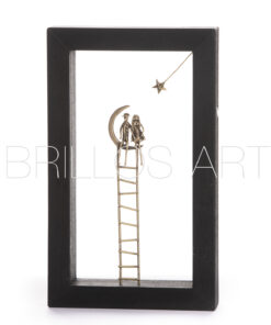 Μπρούτζινη φιγούρα σε ξύλινο πλαίσιο