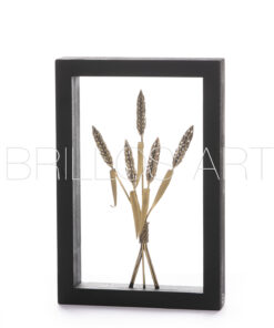 Μπρούτζινη φιγούρα σε ξύλινο πλαίσιο