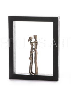 Μπρούτζινη φιγούρα σε ξύλινο πλαίσιο