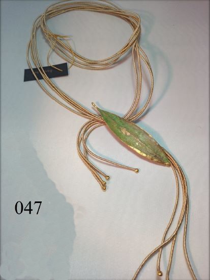 FE 047 - Φύλλο ελιάς με πράσσινη οξειδώση - Green olive leaf oxidized green