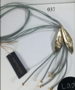 Κολιέ με χρυσά φύλλα ελιάς -ΦΕ037