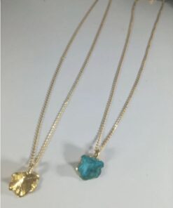 Geranium necklace with silver gold plated chain  ΓΕΡ 4