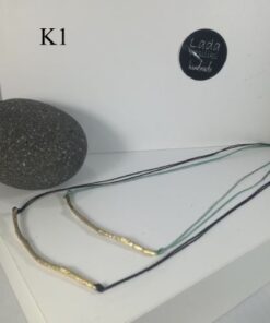 Handmade bracelet inspired by a branch (black cord) K1